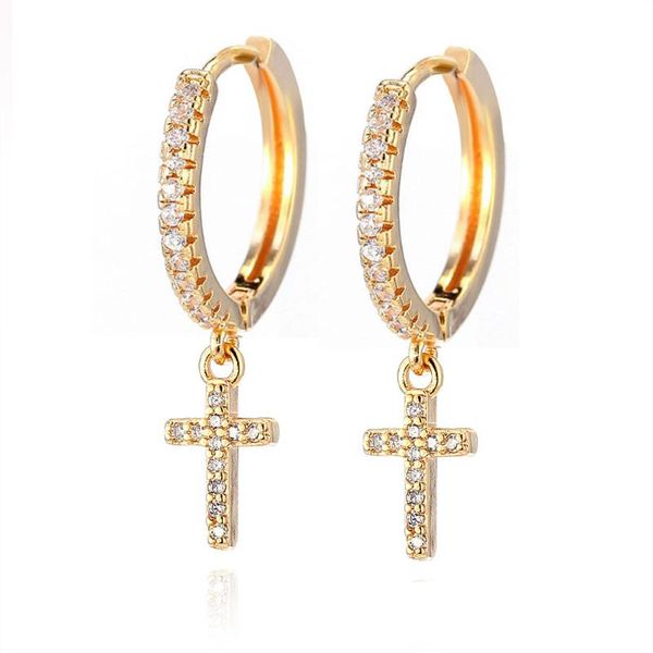 dangle & chandelier fashion cute cross earrings cz crystal hoop for women korean wedding jewellery, Silver
dangle & chandelier fashion cute cross earrings cz crystal hoop for women korean wedding jewellery, Silver