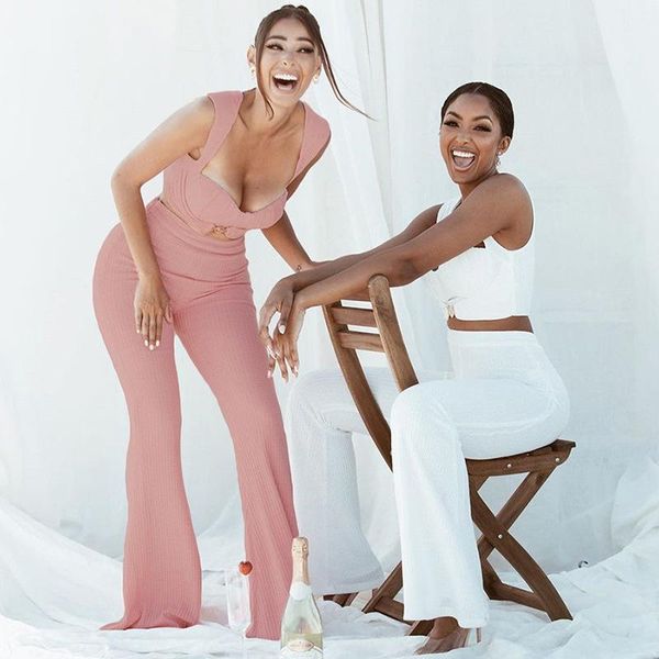 women's tracksuits knitted elegant fashion two piece sets women buckle tank+flare pants solid corset loose high waist stretchy bottoms, Gray
women's tracksuits knitted elegant fashion two piece sets women buckle tank+flare pants solid corset loose high waist stretchy bottoms, Gray