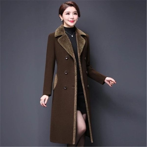 autumn winter woolen coat 2020 new women jackets mid long section double-breasted fashion slim cashmere coat m-4xl, Black
autumn winter woolen coat 2020 new women jackets mid long section double-breasted fashion slim cashmere coat m-4xl, Black