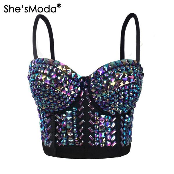 she'smoda unique rhinestone gaga bustier pearls diamond push up night club bralette women's bra cropped vest plus size y200701, White
she'smoda unique rhinestone gaga bustier pearls diamond push up night club bralette women's bra cropped vest plus size y200701, White