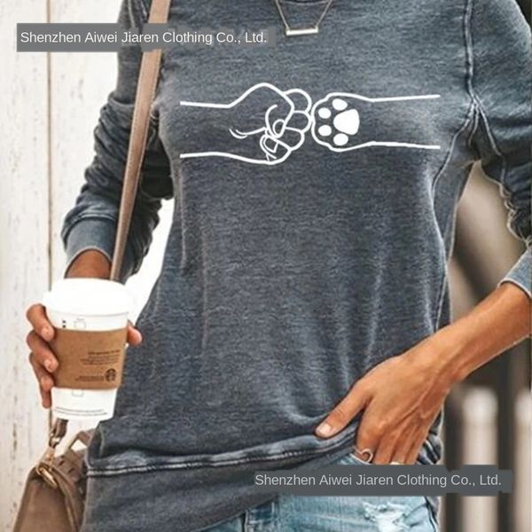 2020 selling women's long-sleeved cat claw punch printing round coat neck 2020 selling women's long-sleeved cat claw punch printin, Black
2020 selling women's long-sleeved cat claw punch printing round coat neck 2020 selling women's long-sleeved cat claw punch printin, Black