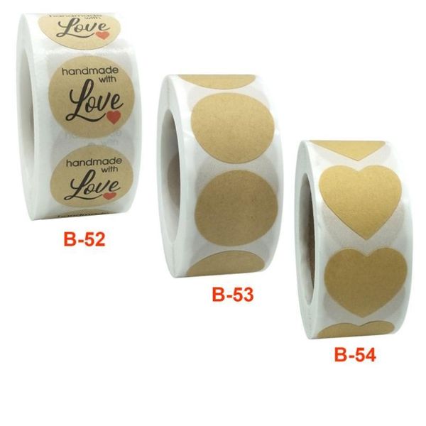 500pcs per roll kraft paper sealing sticker retro round gift blank candy packaging heart shape party business station bbyehy
500pcs per roll kraft paper sealing sticker retro round gift blank candy packaging heart shape party business station bbyehy