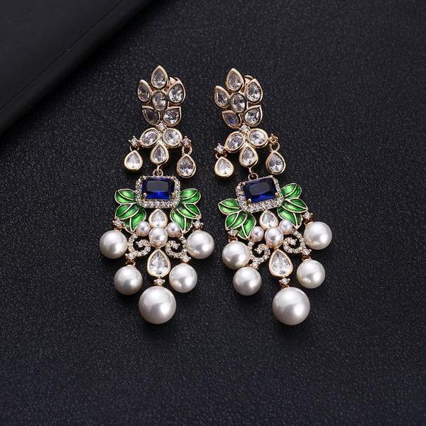 jankellyluxury flowers cubic zircon crystal cz long dangle earrings for women african bridal earring aretes de mujer modernos, Silver
jankellyluxury flowers cubic zircon crystal cz long dangle earrings for women african bridal earring aretes de mujer modernos, Silver