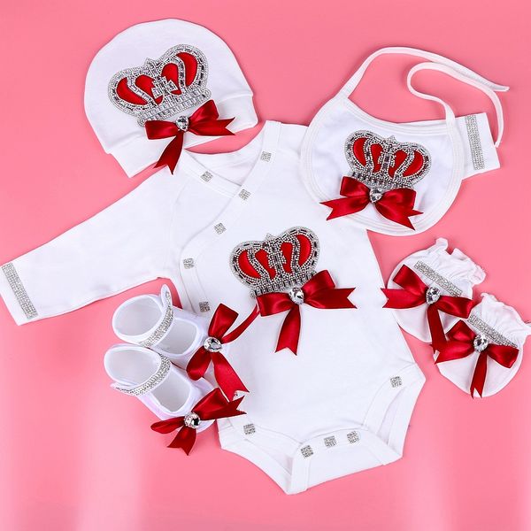 newborn baby clothing set baby's sets rhinestone crown 0-3 months hat+bodysuits+gloves+shoes 4 parts boy girl jumpsuit clothing 1021, White
newborn baby clothing set baby's sets rhinestone crown 0-3 months hat+bodysuits+gloves+shoes 4 parts boy girl jumpsuit clothing 1021, White