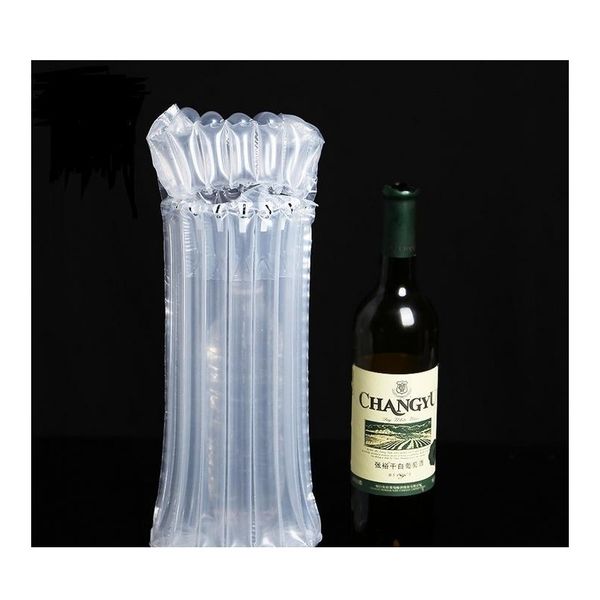 & Sf Express 32*8cm Air Dunnage Bag Air Filled Protective Wine Bottle Wrap Inflatable Air Cushion Column Wrap Bags With A