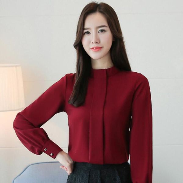 women's blouses & shirts fashion women solid chiffon long sleeve casual office shirt blouse, White
women's blouses & shirts fashion women solid chiffon long sleeve casual office shirt blouse, White