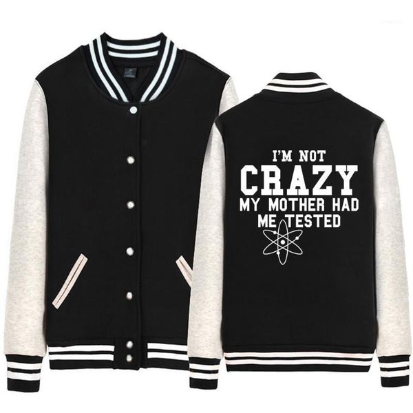 i'm not crazy my mother had me tested atom woman jacket girl coat single breasted baseball fleece autumn winter ziiart1, Black;brown
i'm not crazy my mother had me tested atom woman jacket girl coat single breasted baseball fleece autumn winter ziiart1, Black;brown