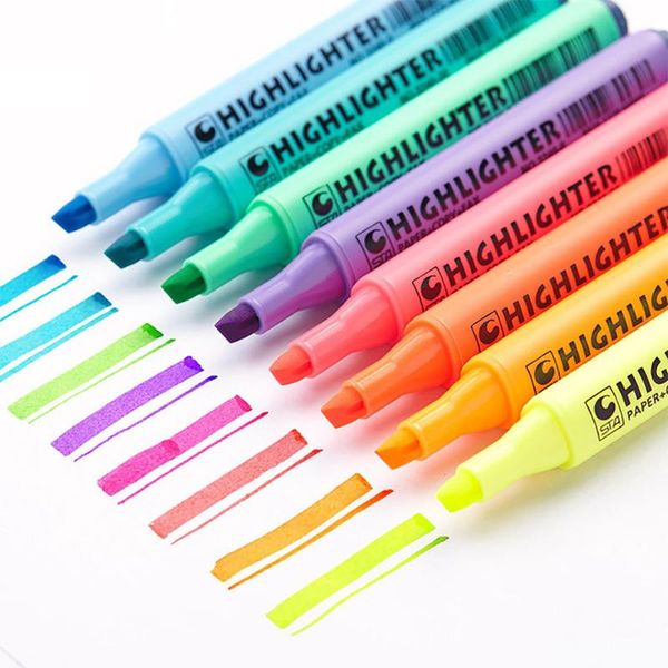 highlighters 8 colors school highlighter midliner fluorescent pen milkliner pastel marker for office journaling drawing, Black;red
highlighters 8 colors school highlighter midliner fluorescent pen milkliner pastel marker for office journaling drawing, Black;red