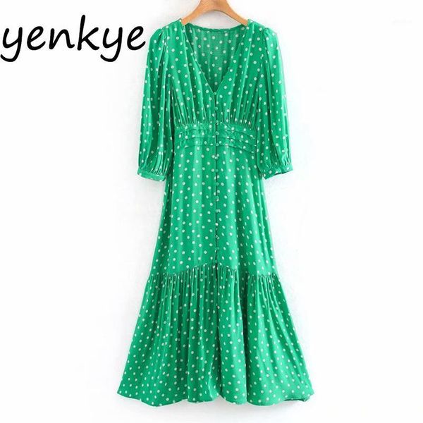fashion 2020 women green polka dot dress lady v neck lantern sleeve elastic waist a-line elegant dress summer vestido ozz96081, Black;gray
fashion 2020 women green polka dot dress lady v neck lantern sleeve elastic waist a-line elegant dress summer vestido ozz96081, Black;gray