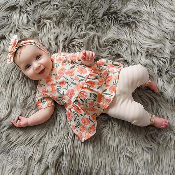 summer newborn infant baby girl clothes set cute flower print short sleeve stripe pants headband 3pcs girls clothing outfit1, White
summer newborn infant baby girl clothes set cute flower print short sleeve stripe pants headband 3pcs girls clothing outfit1, White