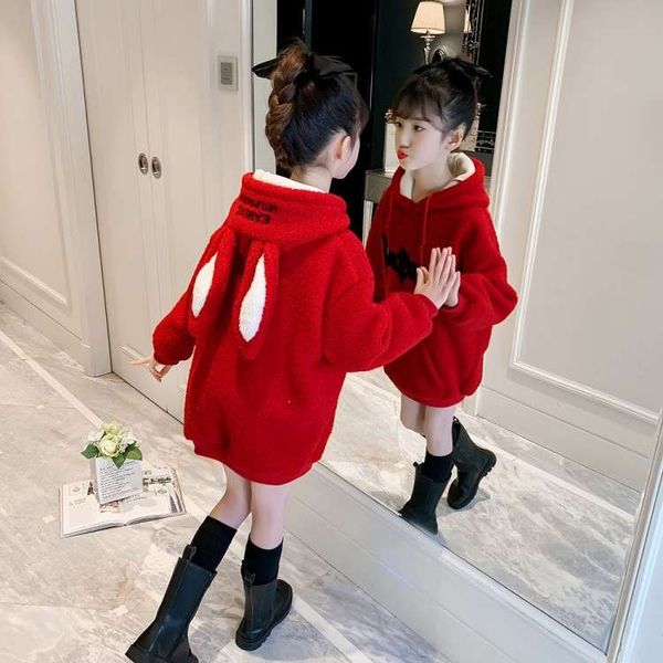 children's lambs sweater coat winter 2020 new girl's foreign style plush thickened medium length top, Black
children's lambs sweater coat winter 2020 new girl's foreign style plush thickened medium length top, Black