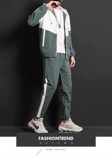 spring new leisure sports running suit men's hooded suit long-sleeved jacket korean style trendy two-piece men's clothing, Black;blue
spring new leisure sports running suit men's hooded suit long-sleeved jacket korean style trendy two-piece men's clothing, Black;blue