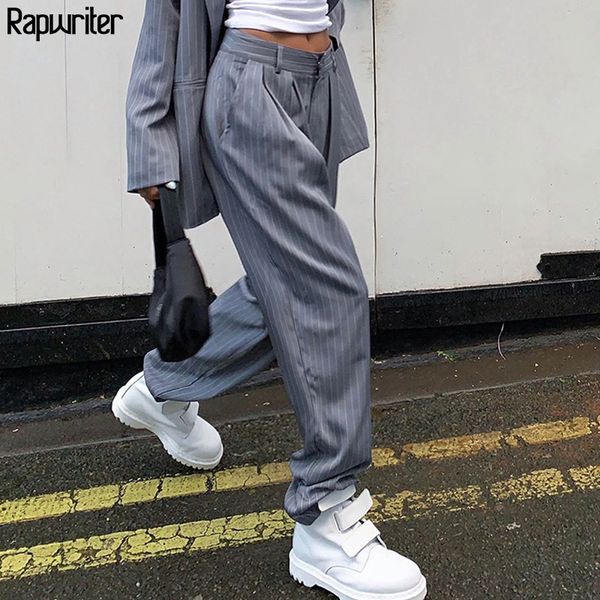 rapwriter high-waisted white striped long suit pants women 2020 streetwear straight trousers harajuku loose gray pants pockets 1017, Black;white
rapwriter high-waisted white striped long suit pants women 2020 streetwear straight trousers harajuku loose gray pants pockets 1017, Black;white