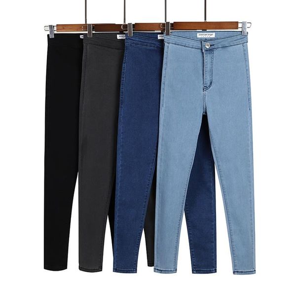 new european and american elastic retro tall waist slim pocket slim tight jeans pants nine-minute trousers, Blue
new european and american elastic retro tall waist slim pocket slim tight jeans pants nine-minute trousers, Blue