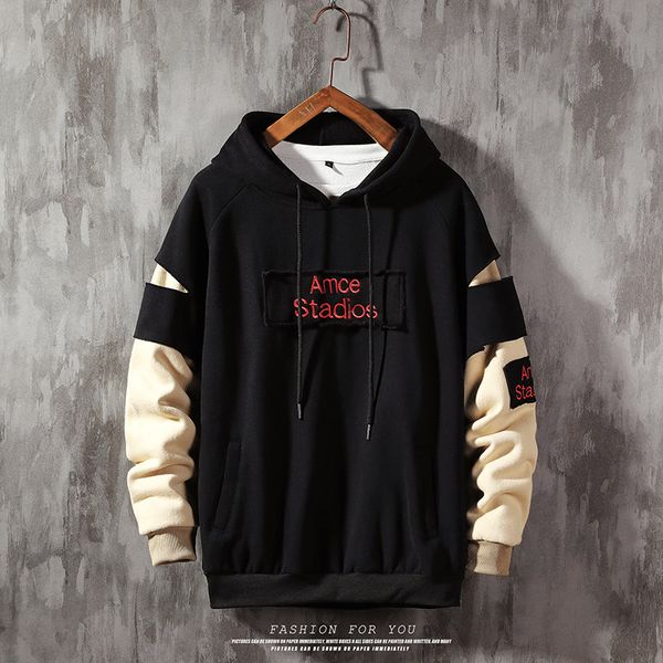 spring fashion black patchwork men hip hop long sleeve pullover hoodies sweatshirt clothes kg-594
spring fashion black patchwork men hip hop long sleeve pullover hoodies sweatshirt clothes kg-594