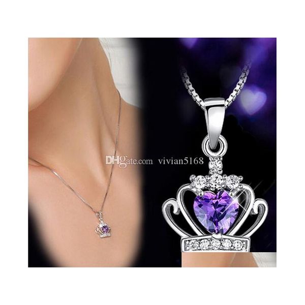 classic crown pendant necklace fashion 925 sterling silver austrian crystal crown pendant purple/silver water wave necklace women x7d6f
classic crown pendant necklace fashion 925 sterling silver austrian crystal crown pendant purple/silver water wave necklace women x7d6f