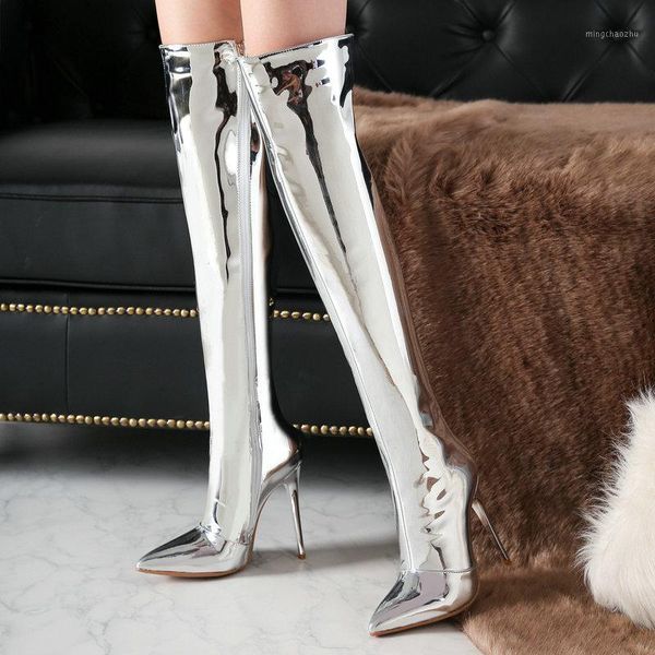 boots 2021 women over-the-knee-boots thin heel pointed toe party zipper long patent leather winter1, Black
boots 2021 women over-the-knee-boots thin heel pointed toe party zipper long patent leather winter1, Black