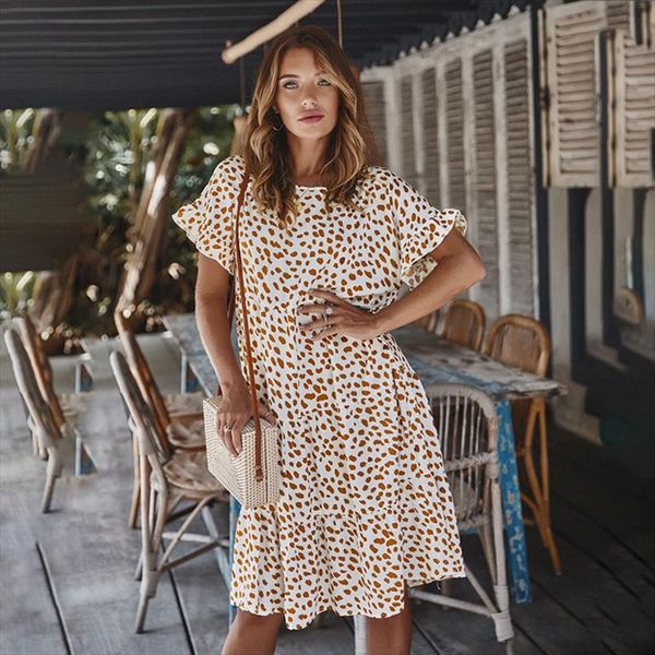 women elegant summer dress ladies dot printing midi dress short sleeve ruffle dresses vestido drop shipping, Black;gray
women elegant summer dress ladies dot printing midi dress short sleeve ruffle dresses vestido drop shipping, Black;gray