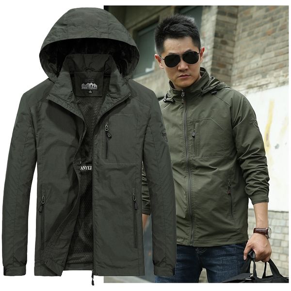 spring jacket men 5xl 6xl waterproof hooded male jacket thin casual sporting coat motorcycle fashion outerwear windbreaker men t200102, Black;brown
spring jacket men 5xl 6xl waterproof hooded male jacket thin casual sporting coat motorcycle fashion outerwear windbreaker men t200102, Black;brown