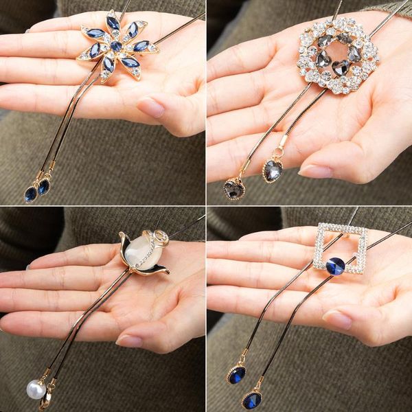 long sweater necklaces for women fashion rose flower geometric metal chain crystal pendant winter necklaces adjusted jewelry, Silver
long sweater necklaces for women fashion rose flower geometric metal chain crystal pendant winter necklaces adjusted jewelry, Silver