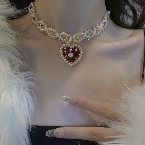 chokers women's korean sweet pearl heart choker necklace girls graceful neck accessories lady elegant clavicle chain fashion jewelry, Golden;silver
chokers women's korean sweet pearl heart choker necklace girls graceful neck accessories lady elegant clavicle chain fashion jewelry, Golden;silver