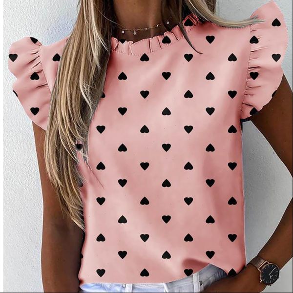 summer ruffle short sleeve round neck womens shirt flower print hollow out female shirt casual ladies blouse, White
summer ruffle short sleeve round neck womens shirt flower print hollow out female shirt casual ladies blouse, White