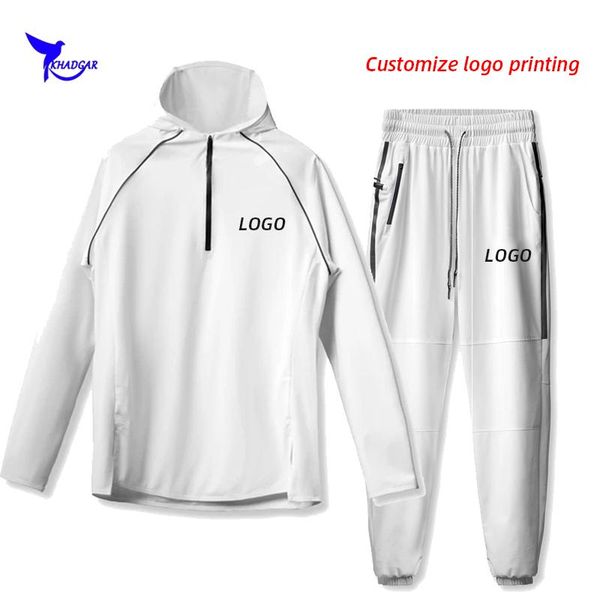 running sets custom logo quick dry men hooded sweatshirt+sweatpant 2 pcs sports suits gym fitness sportswear training tracksuit, Black;blue
running sets custom logo quick dry men hooded sweatshirt+sweatpant 2 pcs sports suits gym fitness sportswear training tracksuit, Black;blue