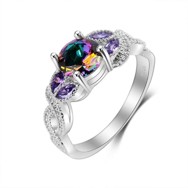 925 sterling silver infinity rings mystic rainbow austrian crystal wedding jewelry for women wedding engagement, Golden;silver
925 sterling silver infinity rings mystic rainbow austrian crystal wedding jewelry for women wedding engagement, Golden;silver