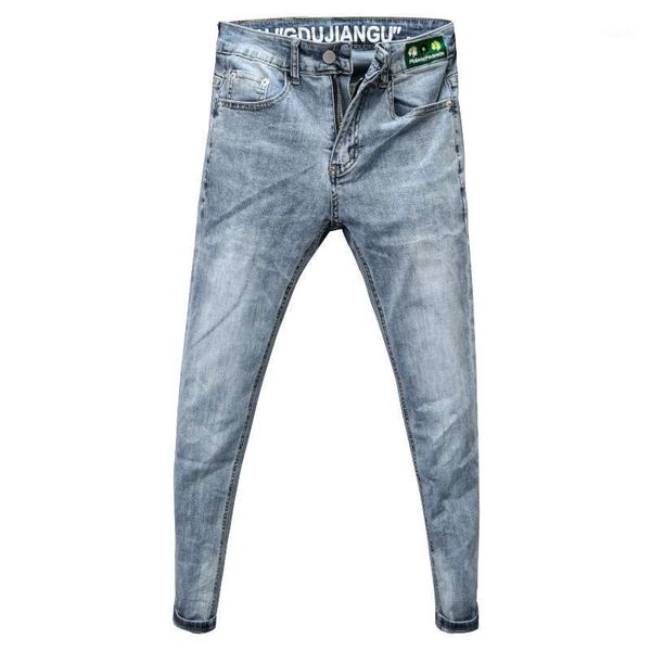 daisy embroidered printed teenagers stretch denim jeans trendy men's korean slim pants 2020 summer skinny cropped pencil pants1, Blue
daisy embroidered printed teenagers stretch denim jeans trendy men's korean slim pants 2020 summer skinny cropped pencil pants1, Blue