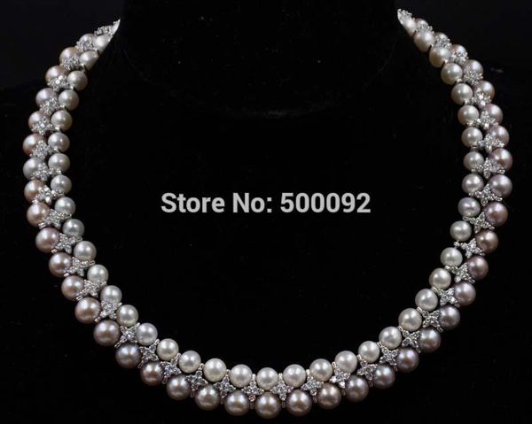 gorgeous white/purple freshwater pearl necklace women's jewelry, Golden;silver
gorgeous white/purple freshwater pearl necklace women's jewelry, Golden;silver