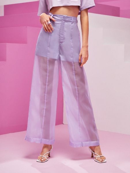 x woman in the clouds high waist sheer mesh wide leg pants v3ns#, Black;white
x woman in the clouds high waist sheer mesh wide leg pants v3ns#, Black;white