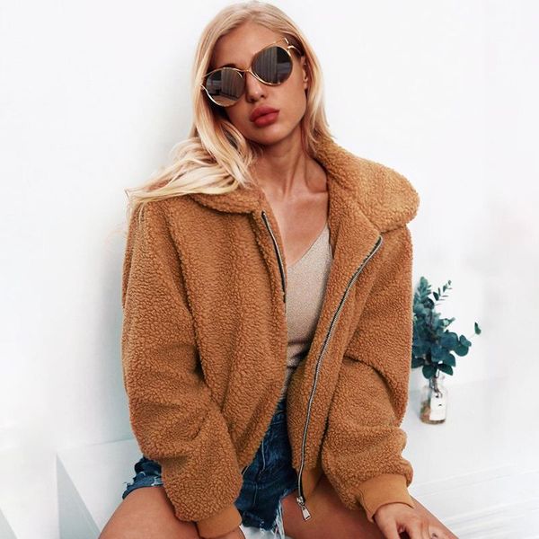 women's fur & faux plus size s-2xl women fashion fluffy shaggy warm winter coat cardigan bomber jacket lady coats zipper outwear jacket, Black
women's fur & faux plus size s-2xl women fashion fluffy shaggy warm winter coat cardigan bomber jacket lady coats zipper outwear jacket, Black
