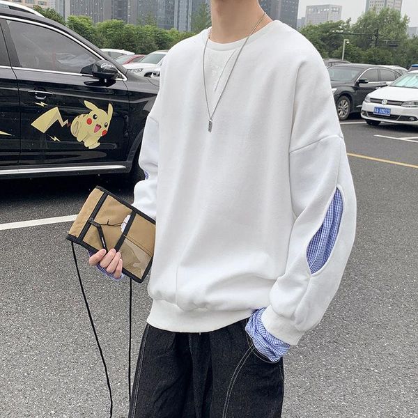 men's hoodies & sweatshirts korean fake two-piece hole hoodie fashion casual o-neck sweatshirt men streetwear wild loose pullover mens, Black
men's hoodies & sweatshirts korean fake two-piece hole hoodie fashion casual o-neck sweatshirt men streetwear wild loose pullover mens, Black