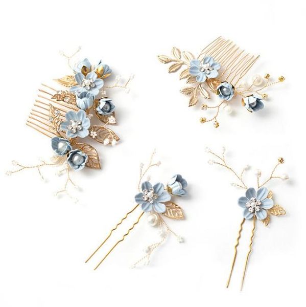 luxury blue lavender pink flower hair combs headdress prom bridal wedding hair accessories gold leaves jewelry pins, Golden;silver
luxury blue lavender pink flower hair combs headdress prom bridal wedding hair accessories gold leaves jewelry pins, Golden;silver