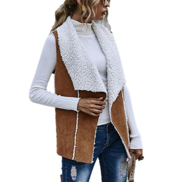 2021 women sleeveless vest autumn winter warm plus size suede jacket female veats two ways wear sleeveless waistcoat, Black;white
2021 women sleeveless vest autumn winter warm plus size suede jacket female veats two ways wear sleeveless waistcoat, Black;white