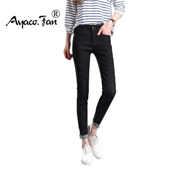 women's jeans slim for women skinny mid waist cuffs ankle-length pants lady denim pencil stretch calca feminina, Blue
women's jeans slim for women skinny mid waist cuffs ankle-length pants lady denim pencil stretch calca feminina, Blue