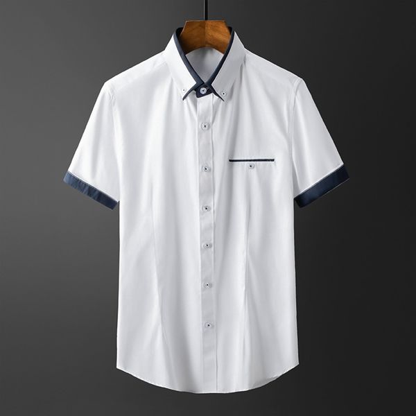 new short sleeve business casual men's solid color shirt with daily versatile trendlight and luxurious bottoming shirt for men zea1y, Blue
new short sleeve business casual men's solid color shirt with daily versatile trendlight and luxurious bottoming shirt for men zea1y, Blue