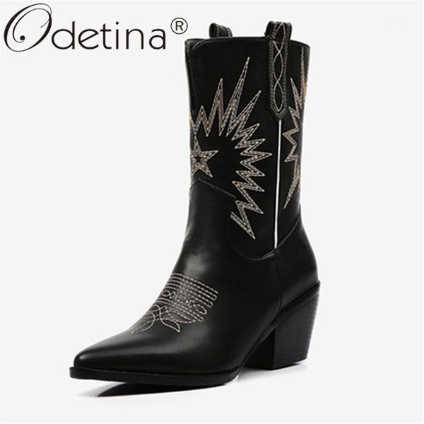 boots odetina women pull on chunky high heel embroidered winter tabs cowboy ladies pointed toe autumn cowgirl mid calf boots1, Black
boots odetina women pull on chunky high heel embroidered winter tabs cowboy ladies pointed toe autumn cowgirl mid calf boots1, Black