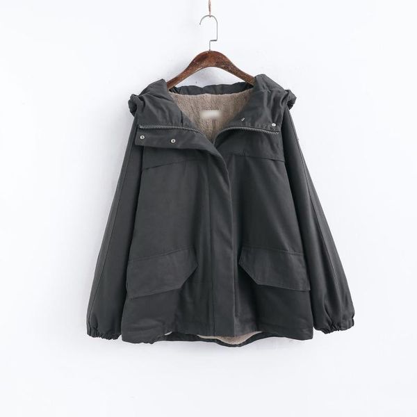 quality 011408 plush loose casual coat medium length women's new style parka windbreaker in autumn and winter, Tan;black
quality 011408 plush loose casual coat medium length women's new style parka windbreaker in autumn and winter, Tan;black
