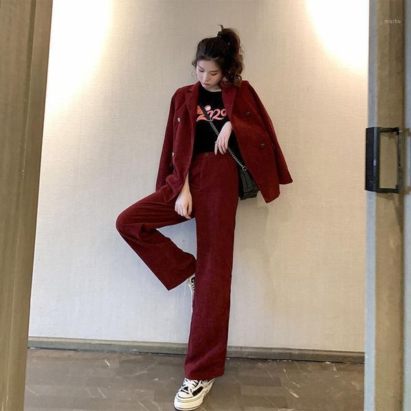 sets female autumn new temperament fashion solid wild corduroy suit jacket + casual trousers elegant office lady two-piece suit1, Gray
sets female autumn new temperament fashion solid wild corduroy suit jacket + casual trousers elegant office lady two-piece suit1, Gray