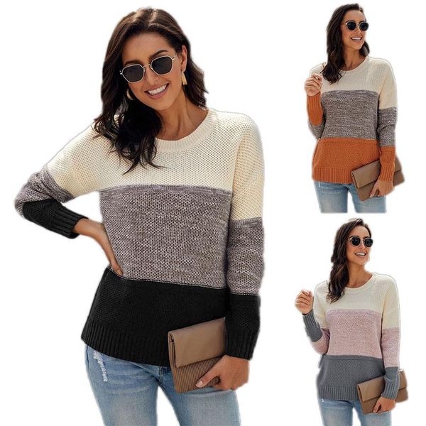 women's sweaters autumn winter o neck fashion long sleeve patchwork pullover female jumper basic soft warm knitted, White;black
women's sweaters autumn winter o neck fashion long sleeve patchwork pullover female jumper basic soft warm knitted, White;black