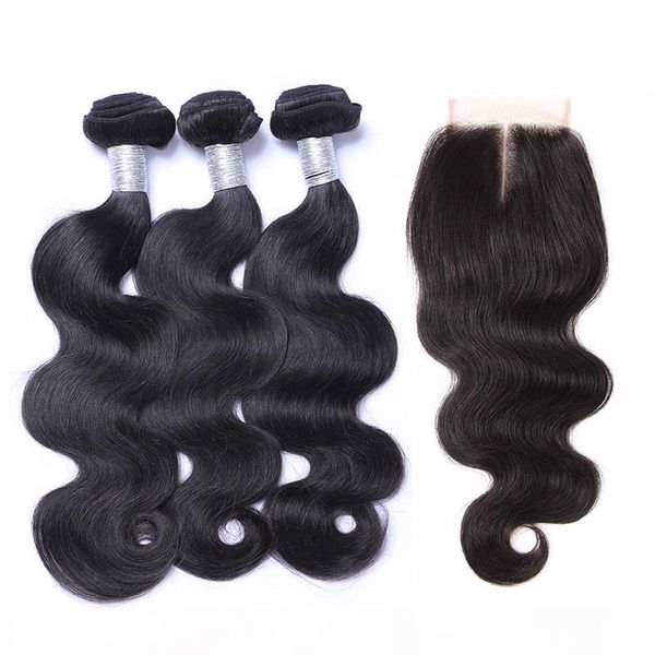 indian body wave virgin human hair weaves 3 bundles with lace closures unprocessed cuticle aligned indian remy hair extensions natural color, Black
indian body wave virgin human hair weaves 3 bundles with lace closures unprocessed cuticle aligned indian remy hair extensions natural color, Black
