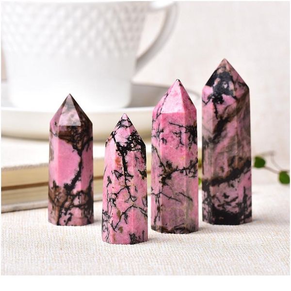 1pc natural quartz point rhodonite healing obelisk pink stone wand rhodochrosite ornament for home decor energy stone qyltpq, Black
1pc natural quartz point rhodonite healing obelisk pink stone wand rhodochrosite ornament for home decor energy stone qyltpq, Black
