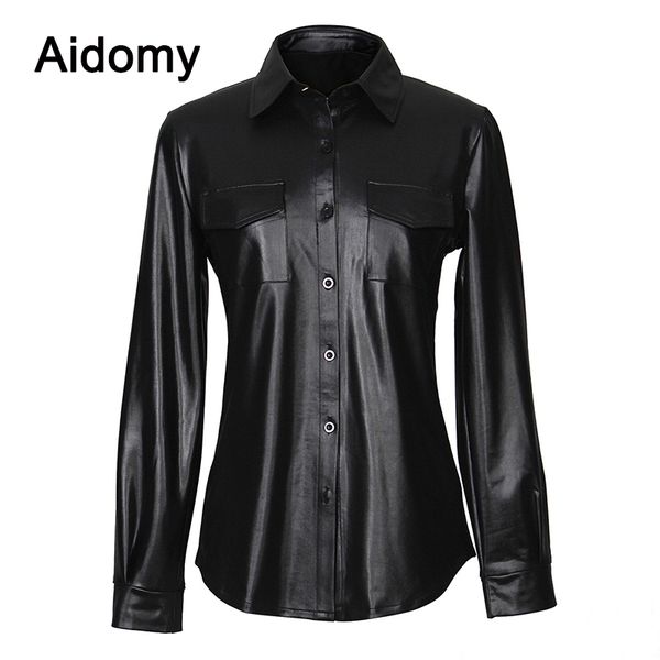 casual leather shirt women long sleeve buttons blouse turn-down collar blusa mujer streetwear pocket office women t200321, White
casual leather shirt women long sleeve buttons blouse turn-down collar blusa mujer streetwear pocket office women t200321, White