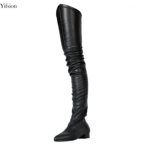 olomm women spring/autumn boots over the knee shoes square low heel ladies shoes pointed toe office women us size 4-151, Black
olomm women spring/autumn boots over the knee shoes square low heel ladies shoes pointed toe office women us size 4-151, Black