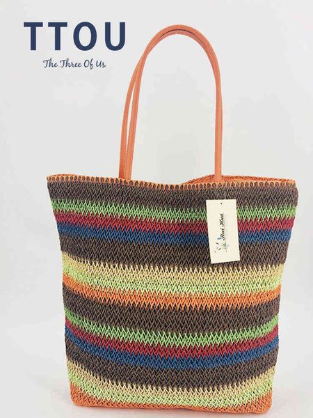 shopping bags casual stripe straw shoulder bag designer brand woven beach handbag and purse luxury summer women shopper basket travel 220301
shopping bags casual stripe straw shoulder bag designer brand woven beach handbag and purse luxury summer women shopper basket travel 220301