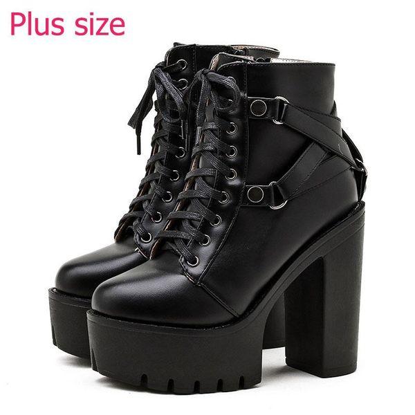 boots women fashion black ankle high heel punk lace-up soft platform shoes leather woman party heels spring autumn
boots women fashion black ankle high heel punk lace-up soft platform shoes leather woman party heels spring autumn