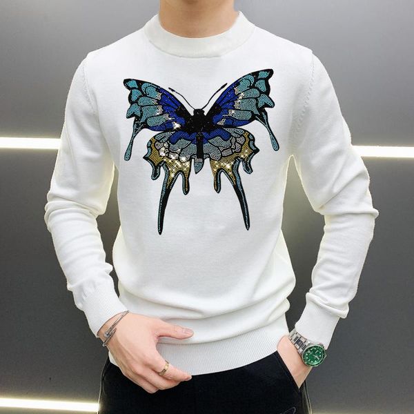 men's sweaters winter sweater black white knitted pullover diamond luminous cashmere blouse youth street style, White;black
men's sweaters winter sweater black white knitted pullover diamond luminous cashmere blouse youth street style, White;black