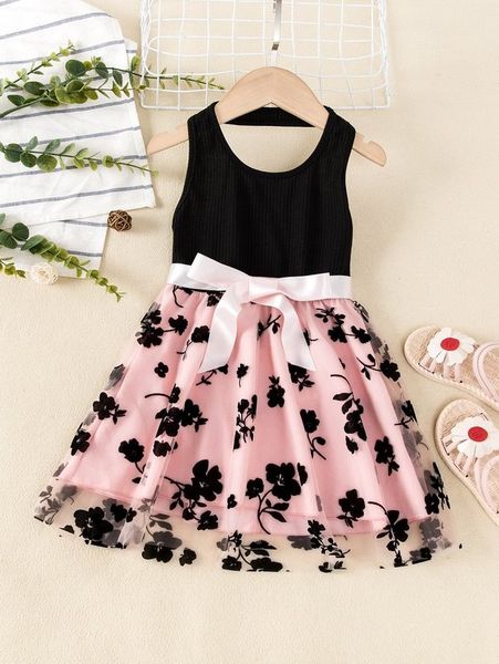 toddler girls contrast floral mesh backless halter neck belted dress she, Red;yellow
toddler girls contrast floral mesh backless halter neck belted dress she, Red;yellow