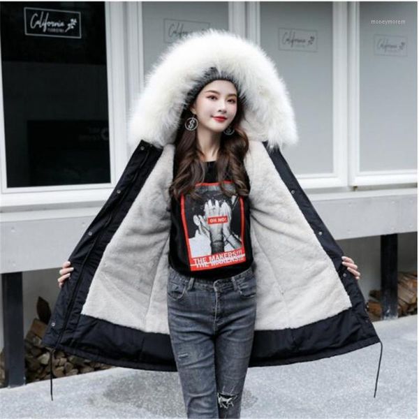winter plus size parkas in the long section down jacket women fashion loose contrast color imitation fur collar thick coat k2451, Black
winter plus size parkas in the long section down jacket women fashion loose contrast color imitation fur collar thick coat k2451, Black
